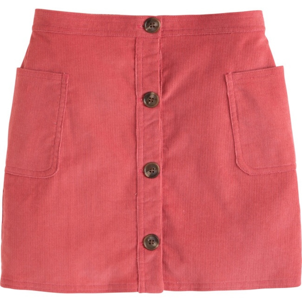 Blush pink corduroy skirt